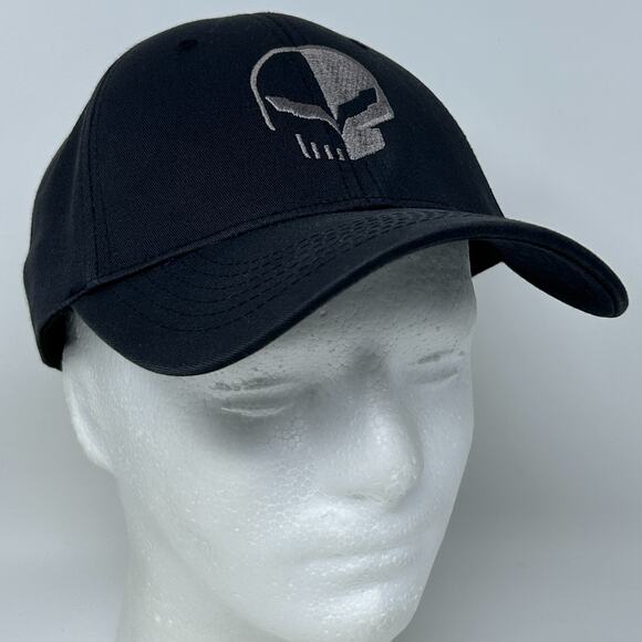 Corvette Racing Jake Hat Baseball Cap Chevrolet Skull Black Flex Fitted L Large - Picture 10 of 10